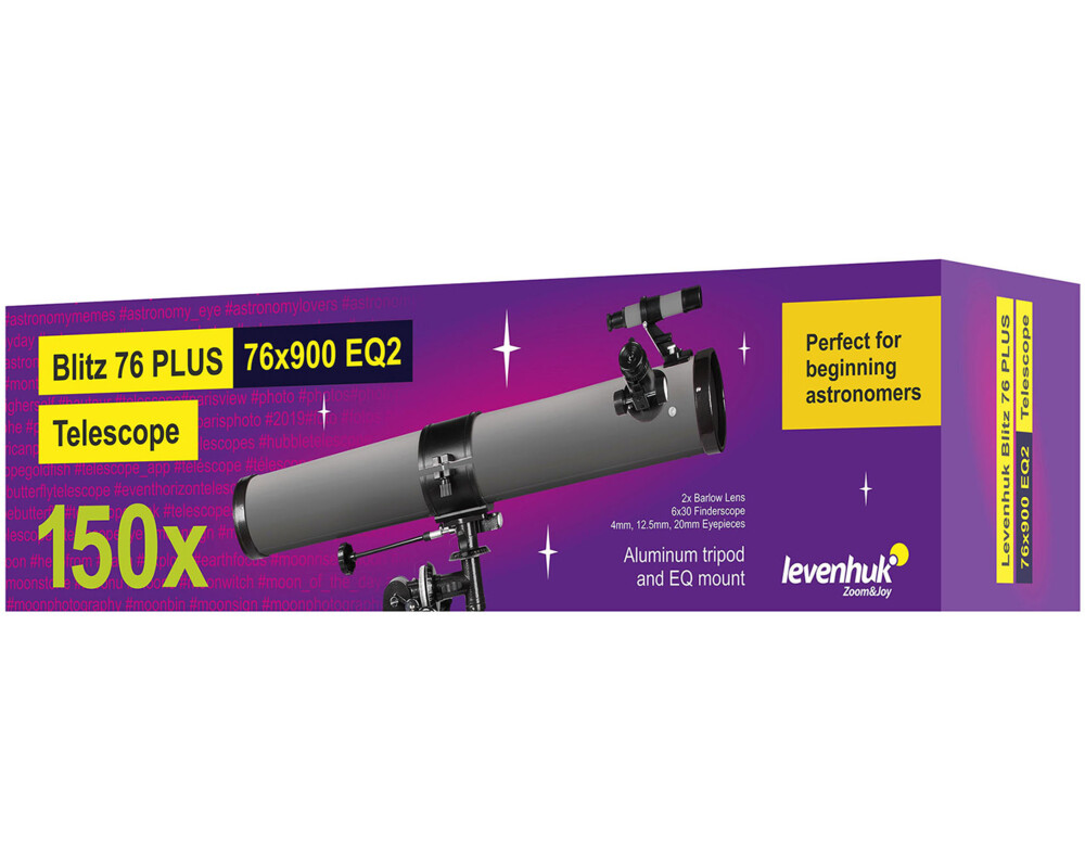 Телескоп Levenhuk Blitz 76 PLUS 2