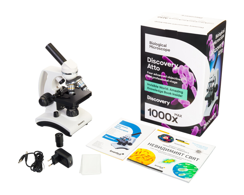 Микроскоп Levenhuk Discovery Atto Polar с книга 32