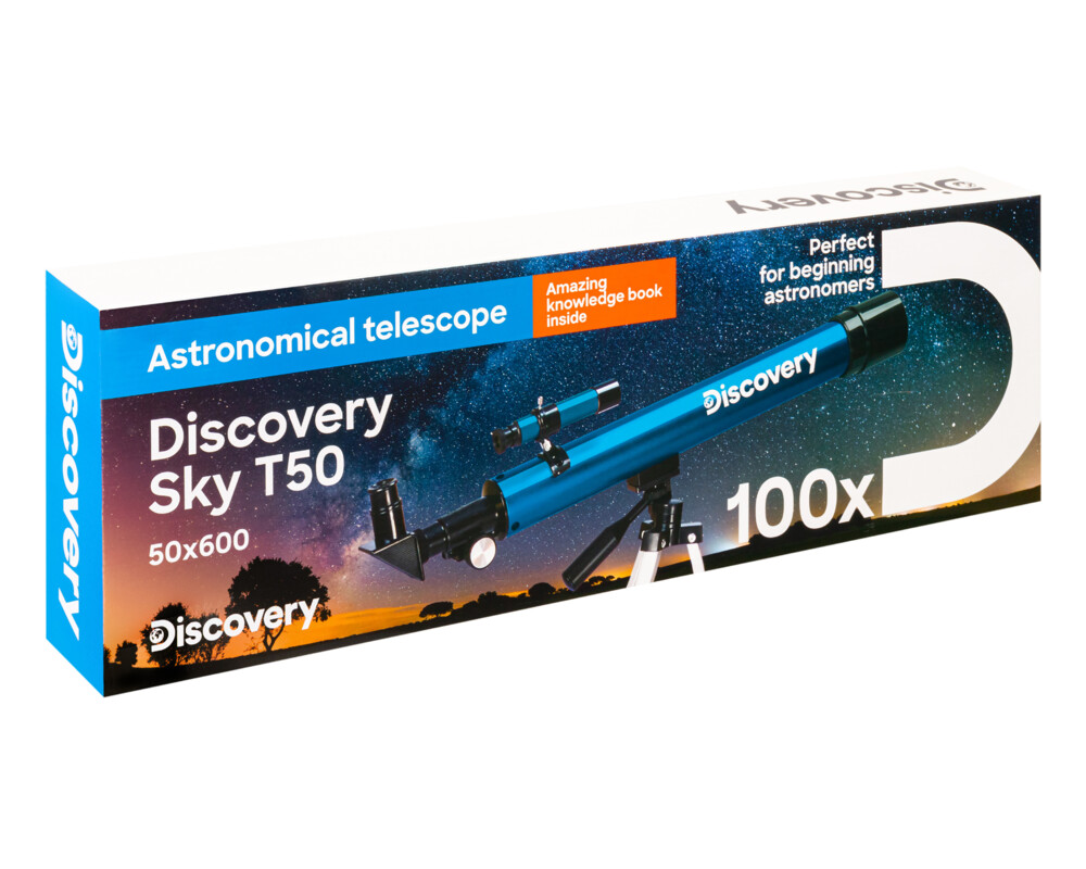 Телескоп с книга Levenhuk Discovery Sky T50 72