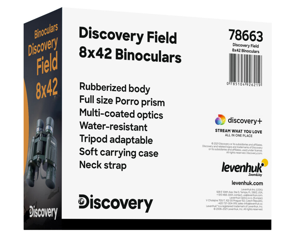 Бинокъл Levenhuk Discovery Field 8x42 3