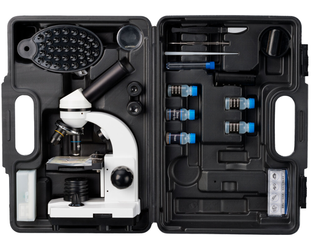 Микроскоп Bresser Junior Biolux SEL 40–1600x с кутия, бяла 26