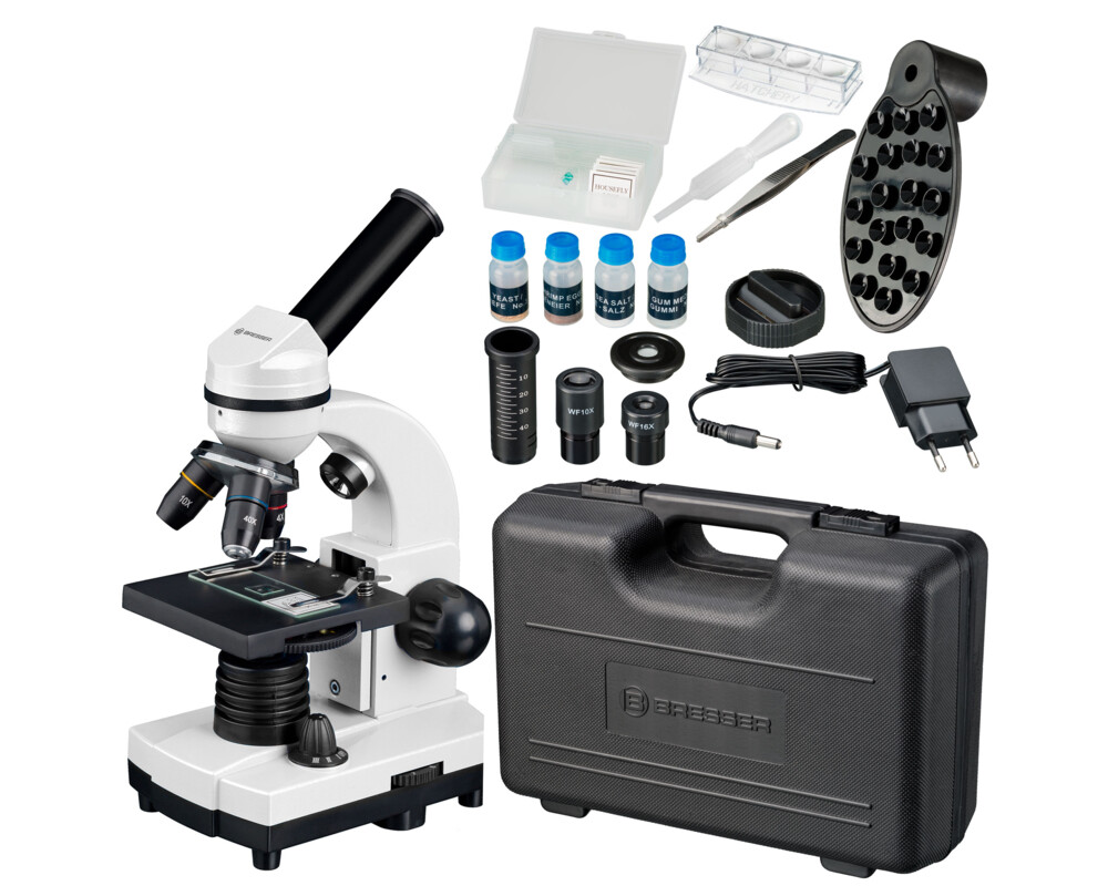 Микроскоп Bresser Junior Biolux SEL 40–1600x с кутия, бяла 9