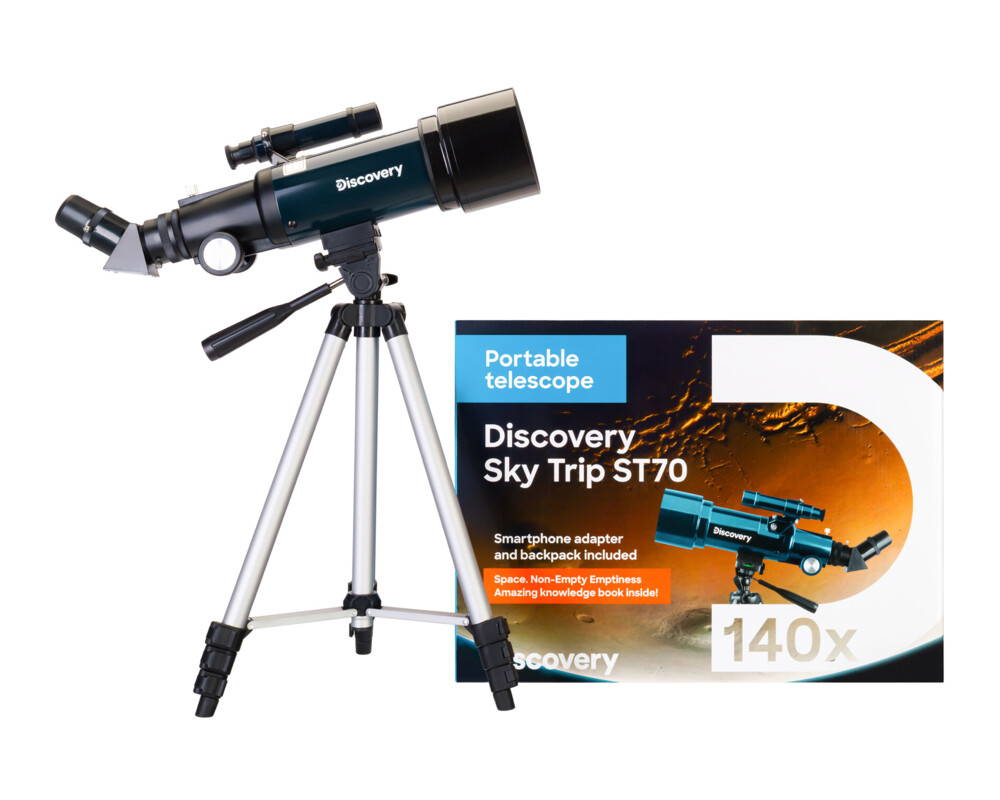 Телескоп Levenhuk Discovery Sky Trip ST70 с книга 72