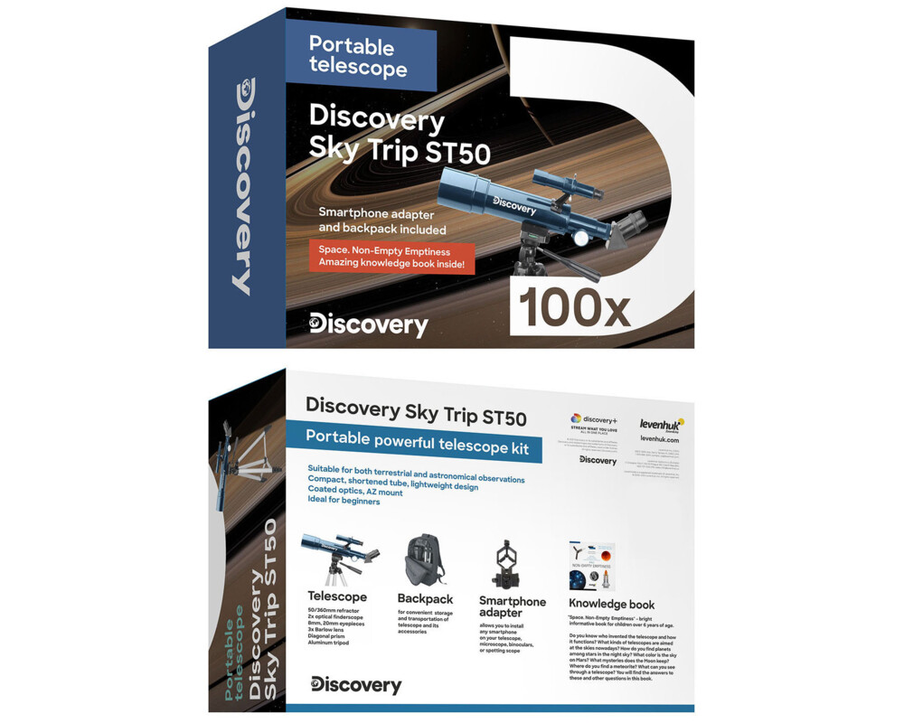 Телескоп Levenhuk Discovery Sky Trip ST50 с книга 3