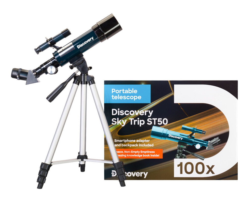 Телескоп Levenhuk Discovery Sky Trip ST50 с книга 56