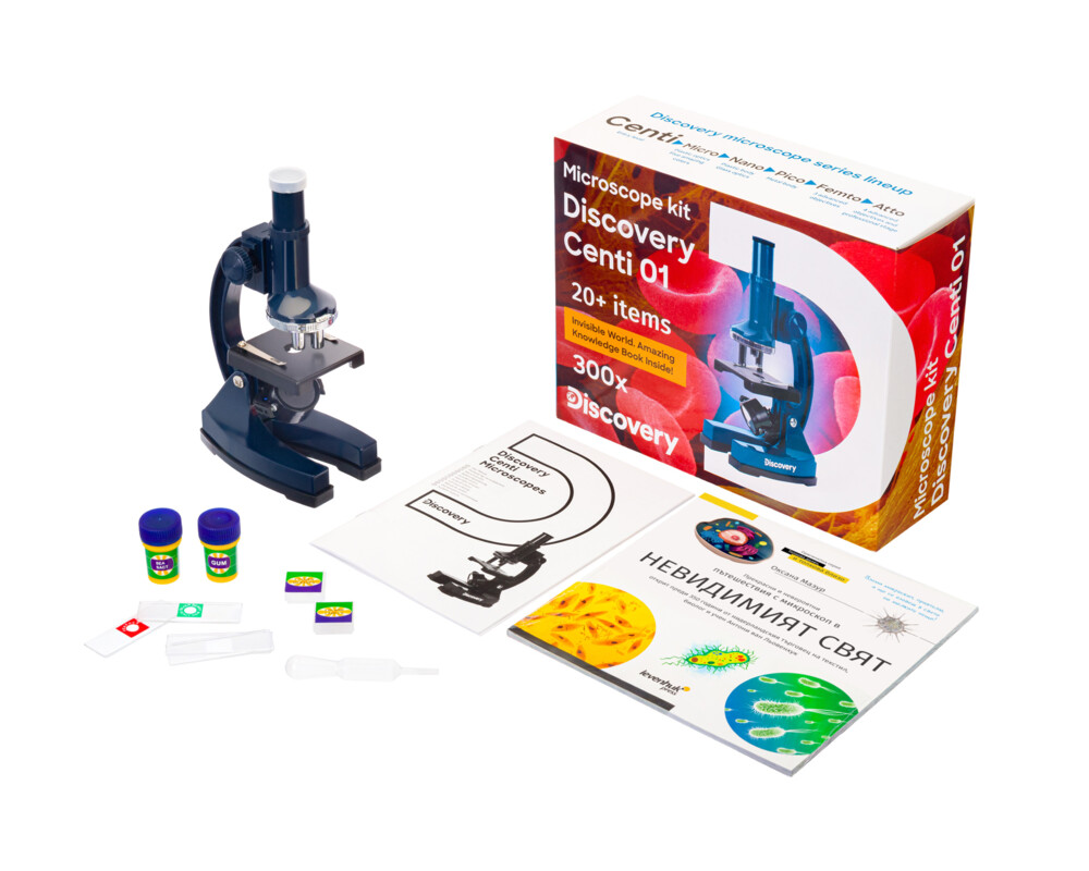 Микроскоп Levenhuk Discovery Centi 01 с книга 65