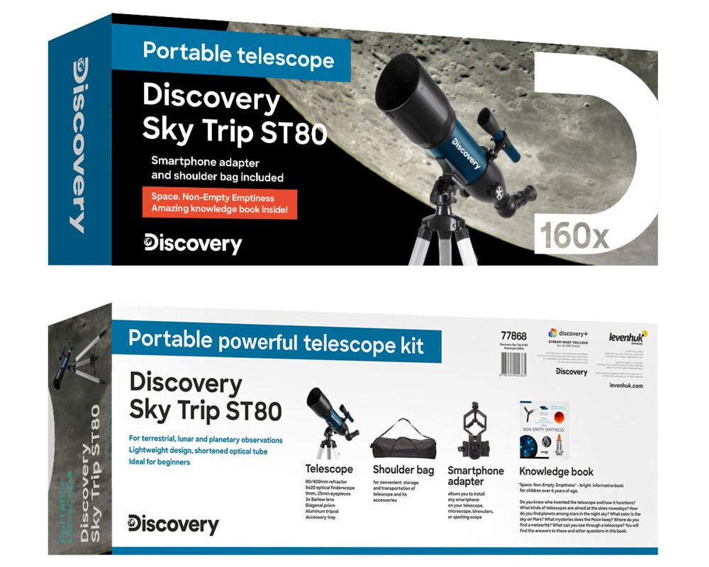Телескоп Levenhuk Discovery Sky Trip ST80 с книга 3