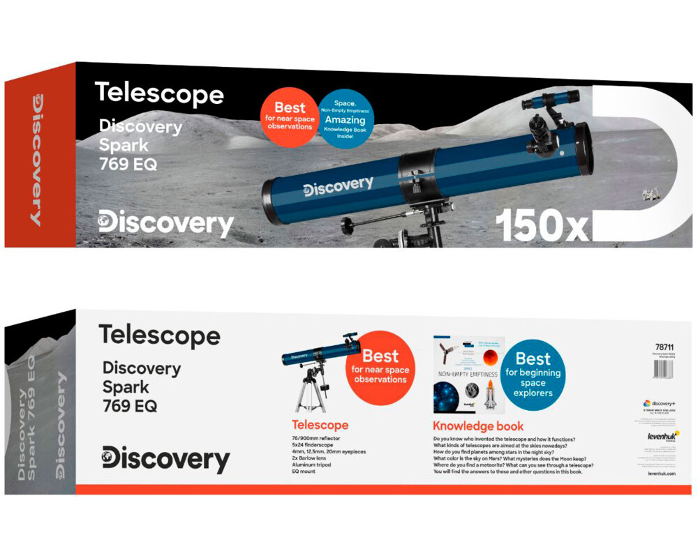 Телескоп Levenhuk Discovery Spark 769 EQ с книга 2