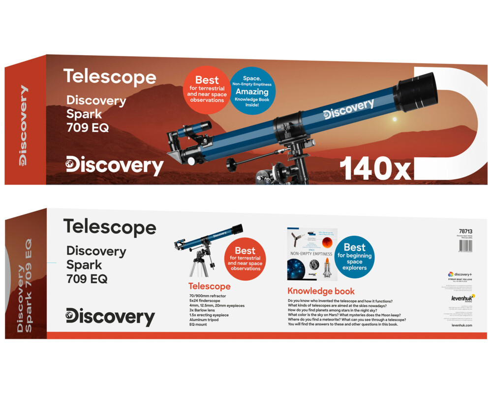 Телескоп Levenhuk Discovery Spark 709 EQ с книга 12