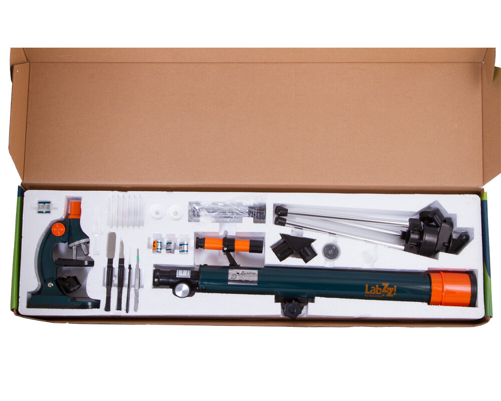 Телескоп Комплект микроскоп и Levenhuk LabZZ MT2 18