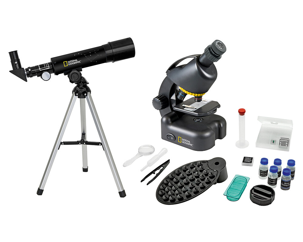 Телескоп Комплект Bresser National Geographic: 50/360 AZ и микроскоп 40x–640x 25