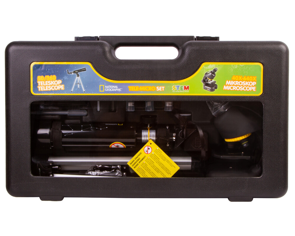Телескоп Комплект Bresser National Geographic: 50/360 AZ и микроскоп 40x–640x 73