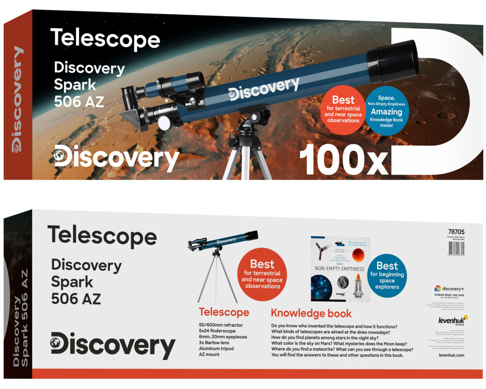 Телескоп Levenhuk Discovery Spark 506 AZ с книга 2