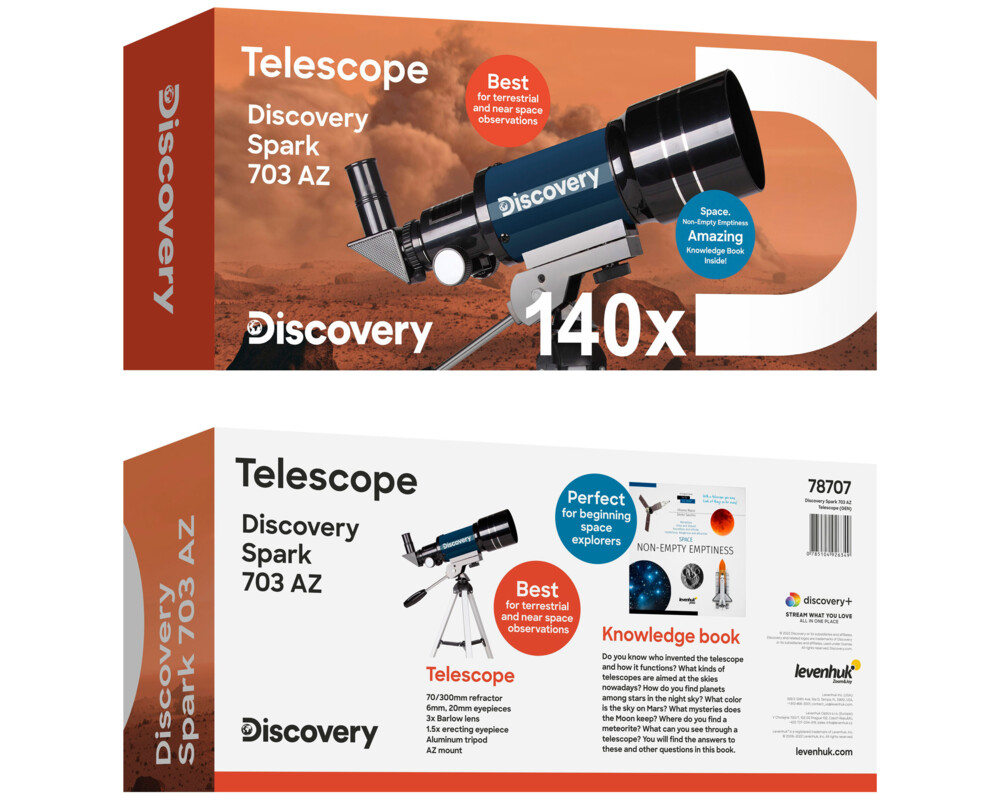 Телескоп Levenhuk Discovery Spark 703 AZ с книга 7