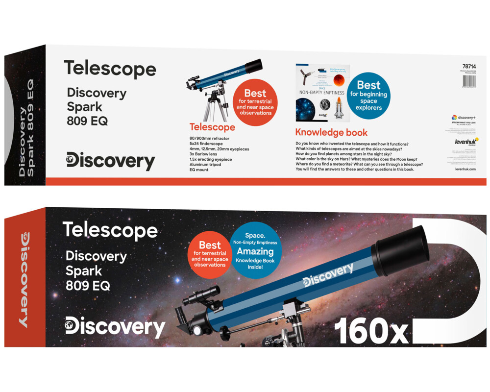 Телескоп Levenhuk Discovery Spark 809 EQ с книга 2
