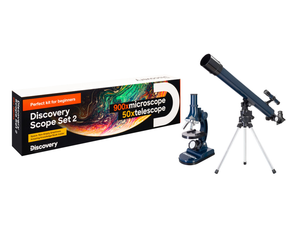 Телескоп Комплект Levenhuk Discovery Scope 2 с книга 27