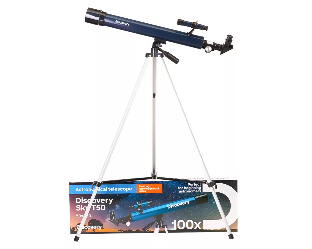 Телескоп с книга Levenhuk Discovery Sky T50 2