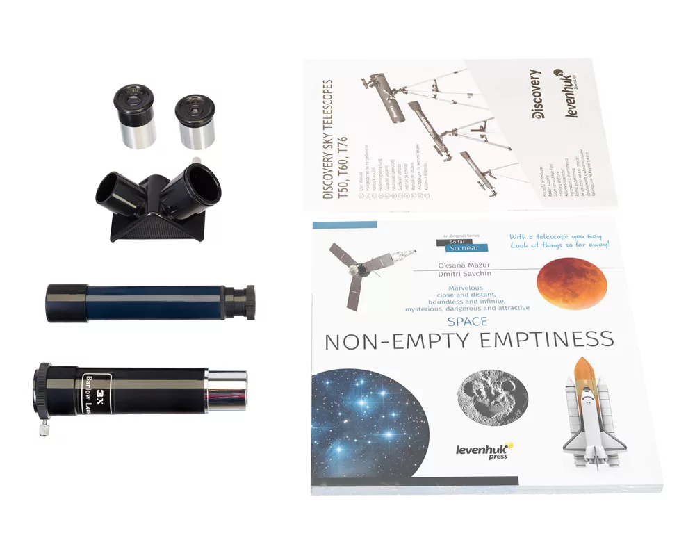Телескоп с книга Levenhuk Discovery Sky T50 3