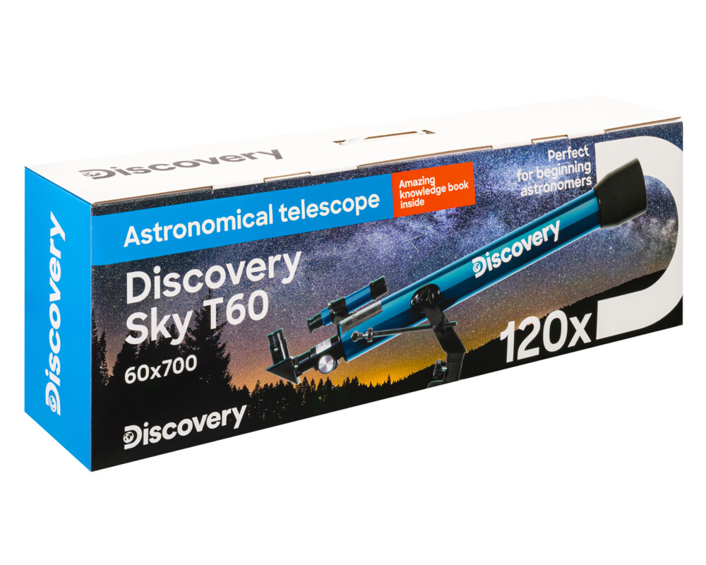 Телескоп с книга Levenhuk Discovery Sky T60 15