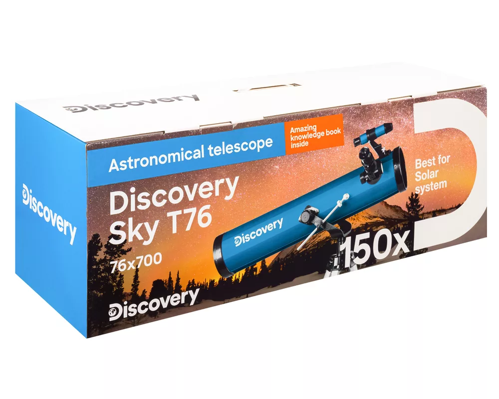 Телескоп Levenhuk Discovery Sky T76 с книга 15