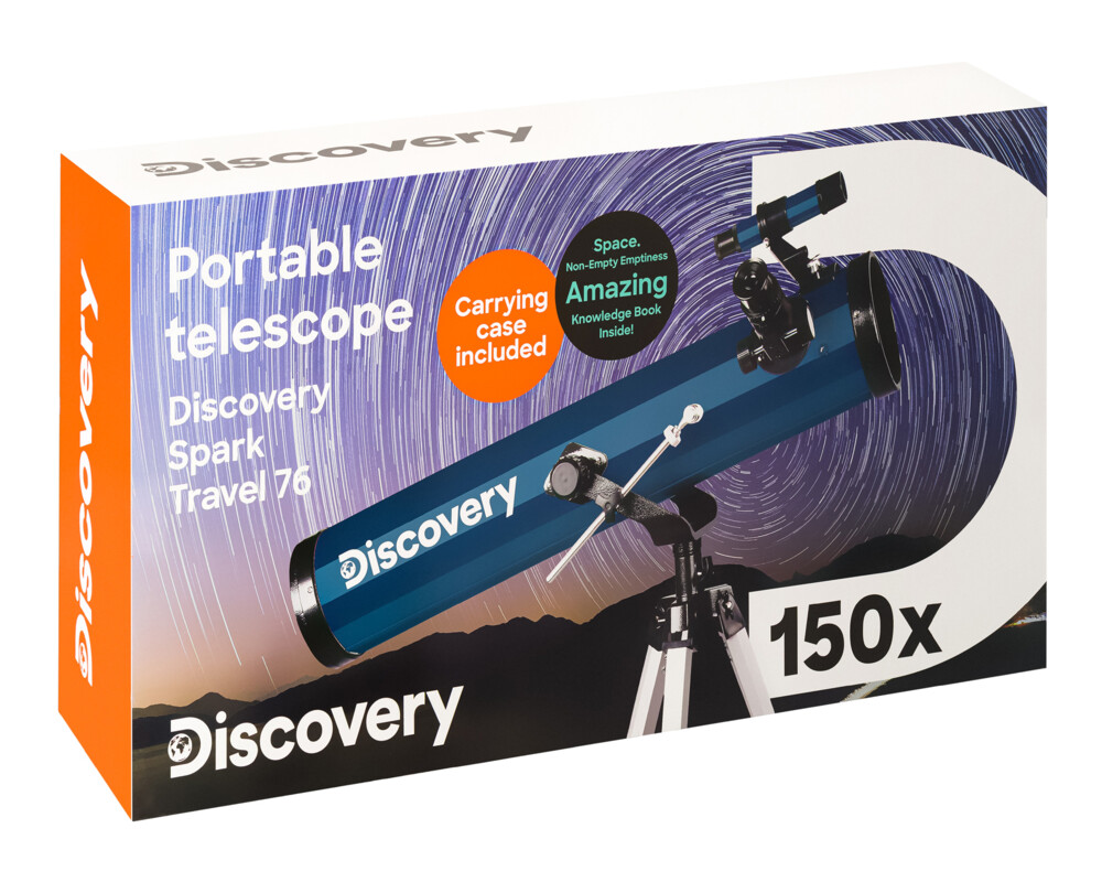 Телескоп Levenhuk Discovery Spark Travel 76 с книга 40