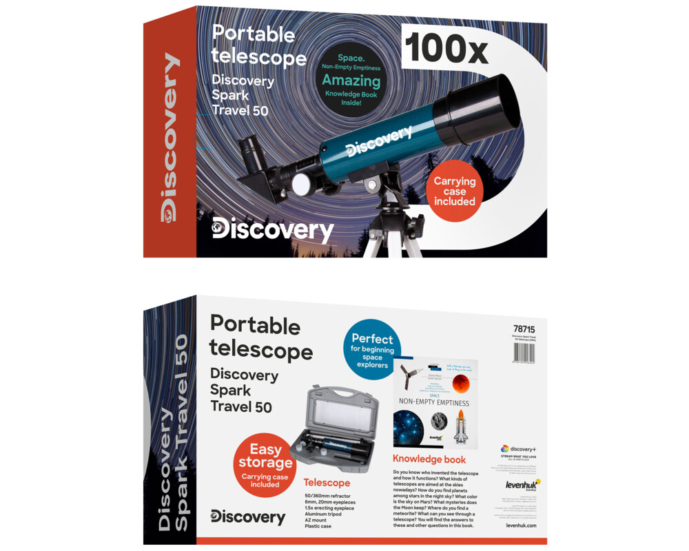 Телескоп Levenhuk Discovery Spark Travel 50 с книга 2