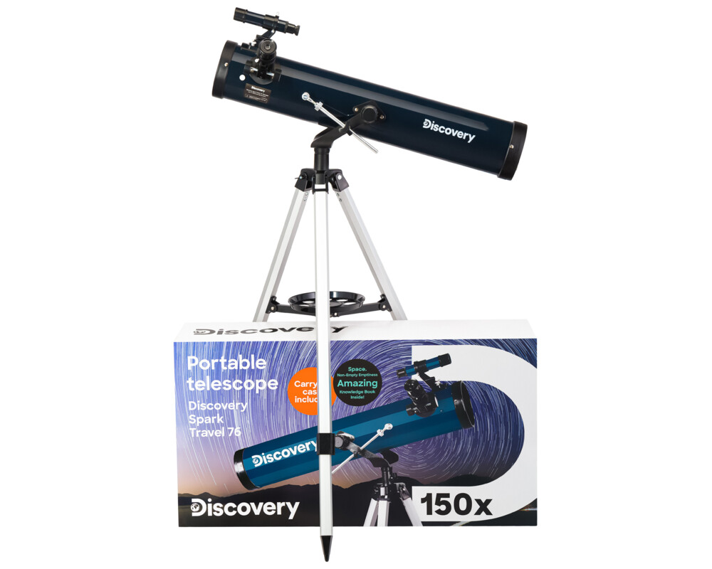 Телескоп Levenhuk Discovery Spark Travel 76 с книга 20
