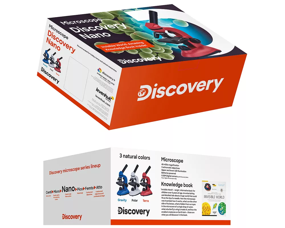 Микроскоп Цифров Levenhuk Discovery Nano Polar с книга 2