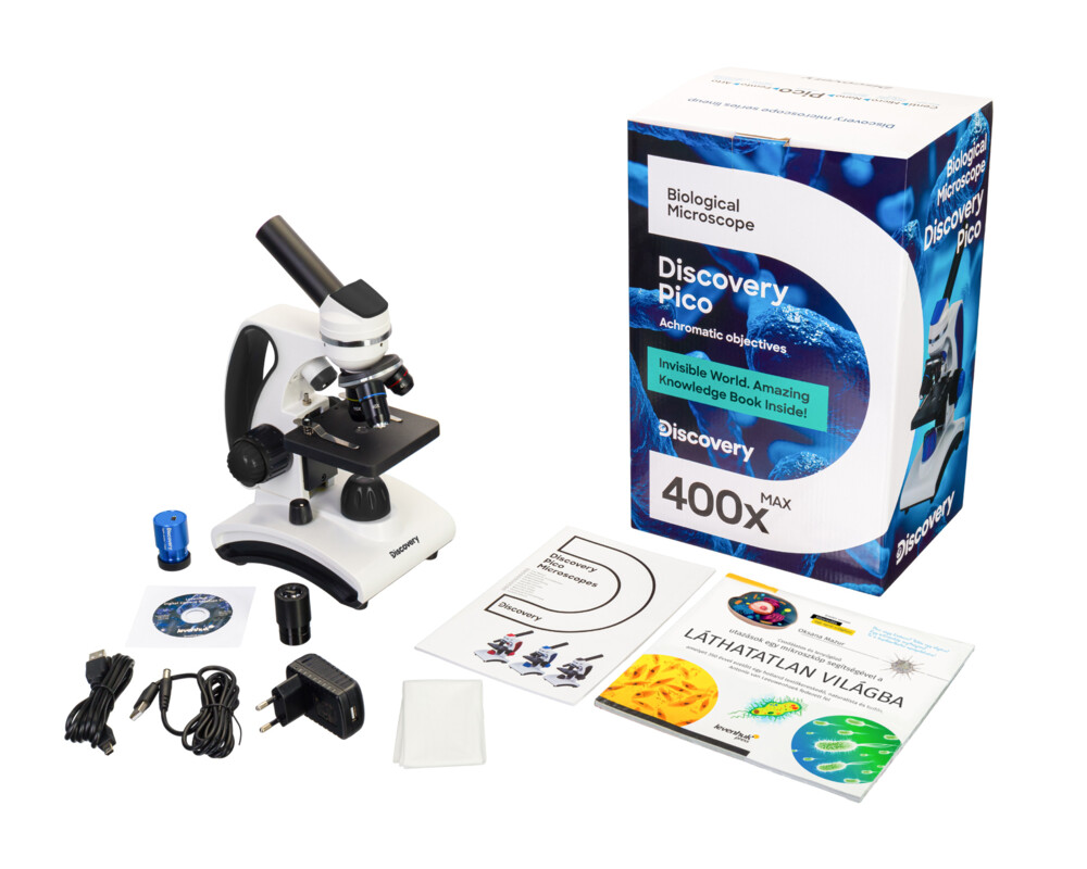 Микроскоп Цифров Levenhuk Discovery Pico Polar с книга 16