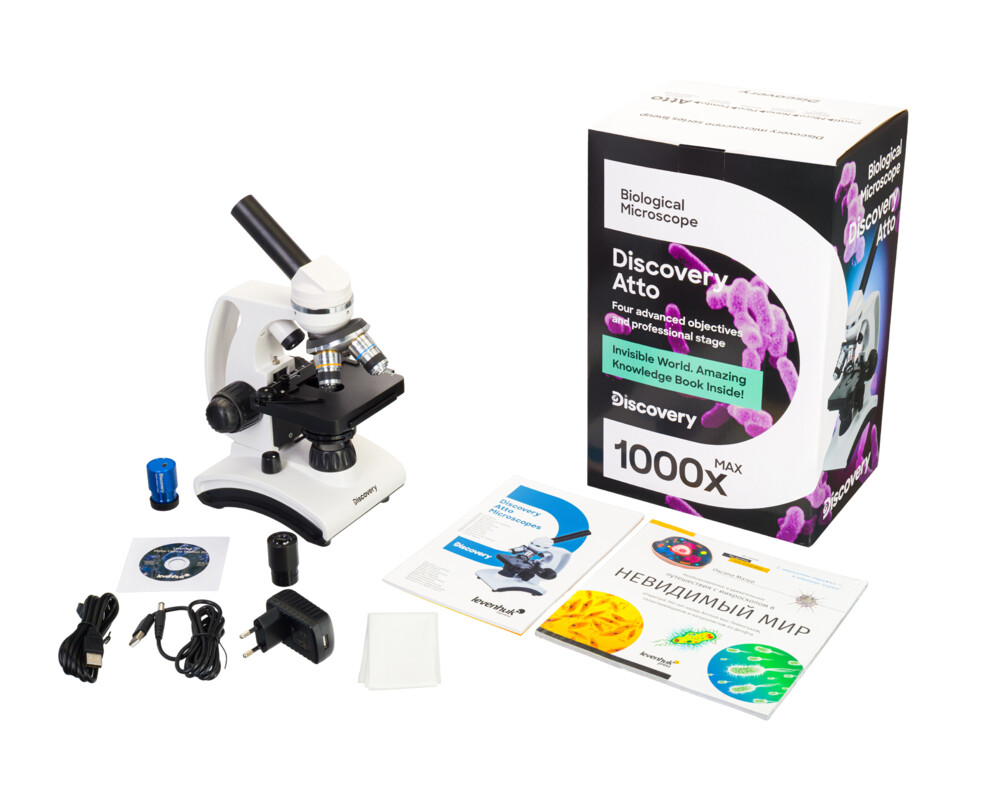 Микроскоп Цифров Levenhuk Discovery Atto Polar с книга 17