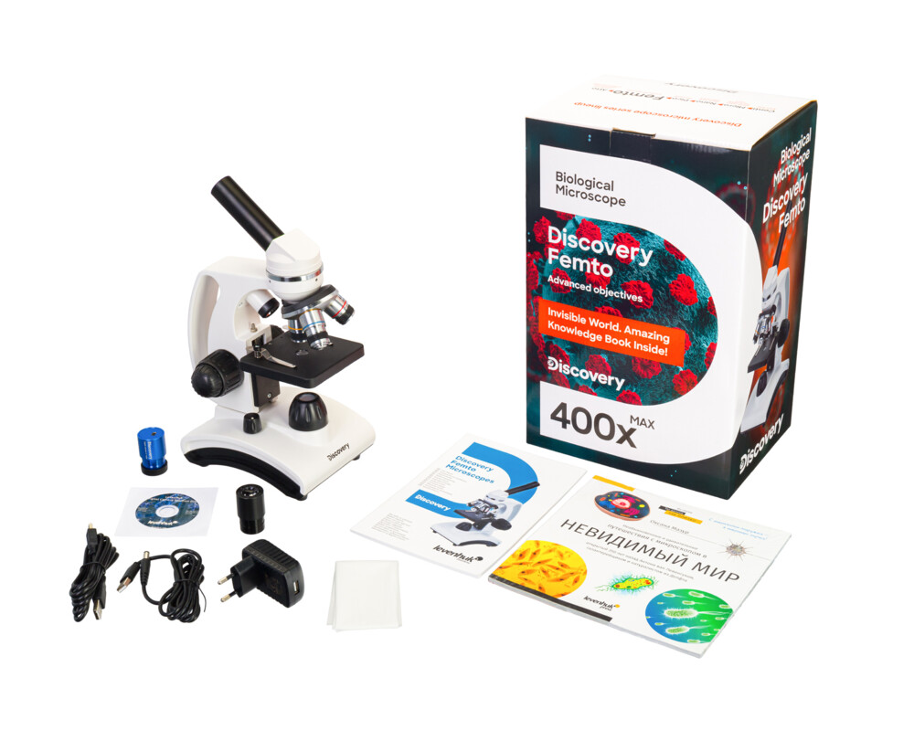 Микроскоп Цифров Levenhuk Discovery Femto Polar с книга 15
