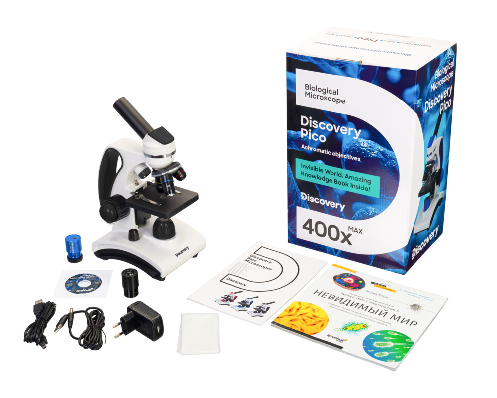 Микроскоп Цифров Levenhuk Discovery Pico Polar с книга 15