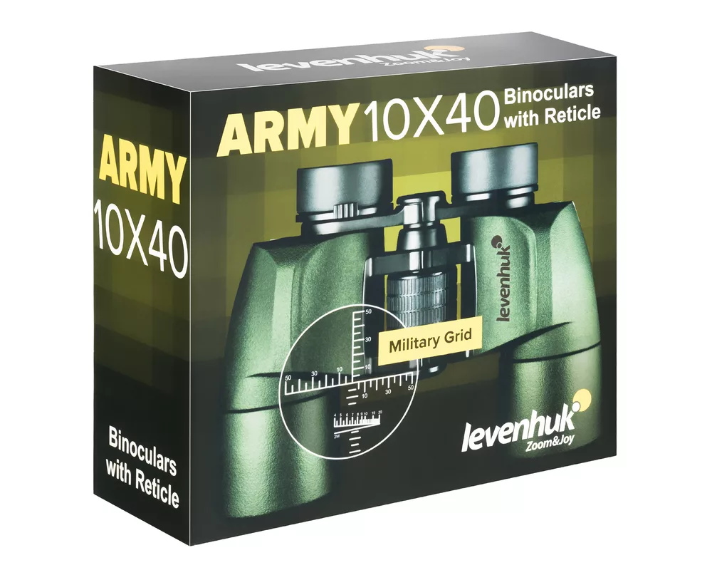 Бинокъл с решетка Levenhuk Army 10x40 13