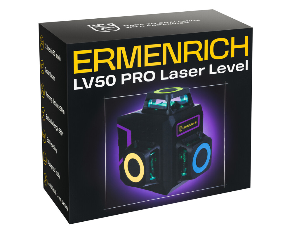 Нивелир Лазерен нивелир Ermenrich LV50 PRO 10
