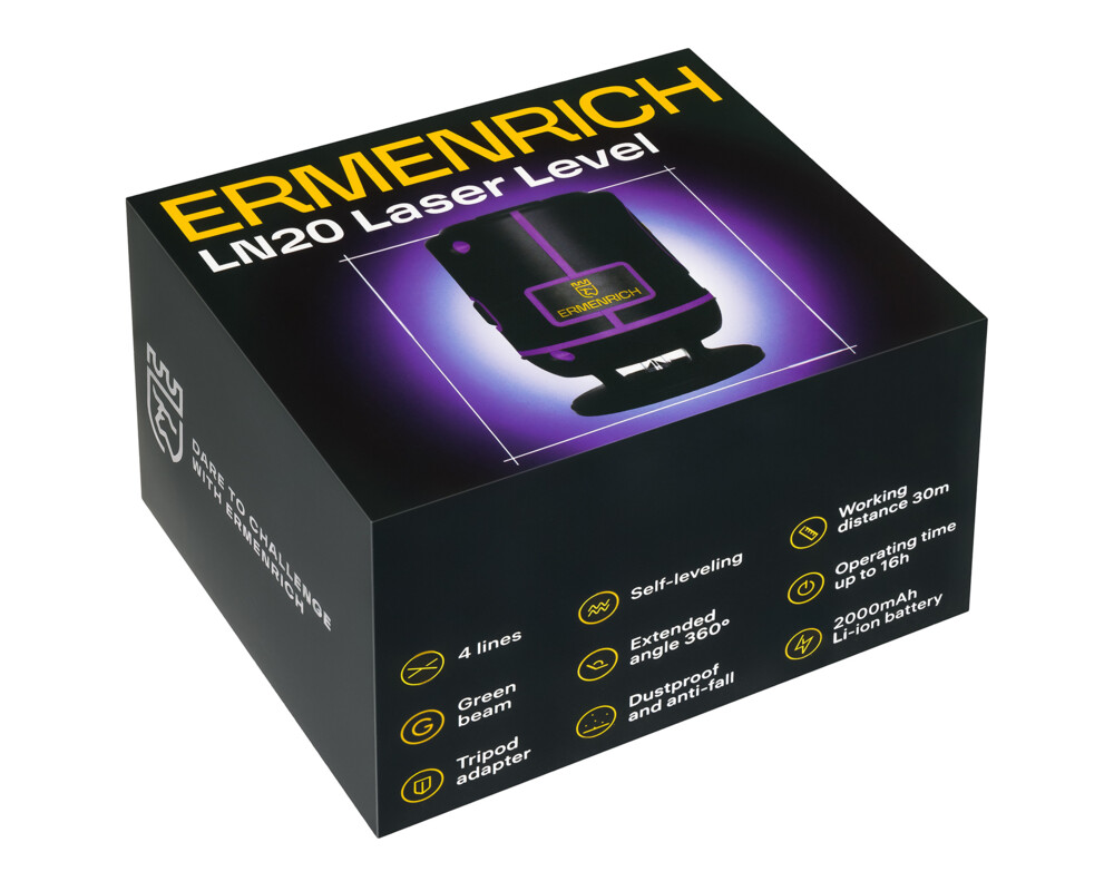 Нивелир Лазерен нивелир Ermenrich LN20 9