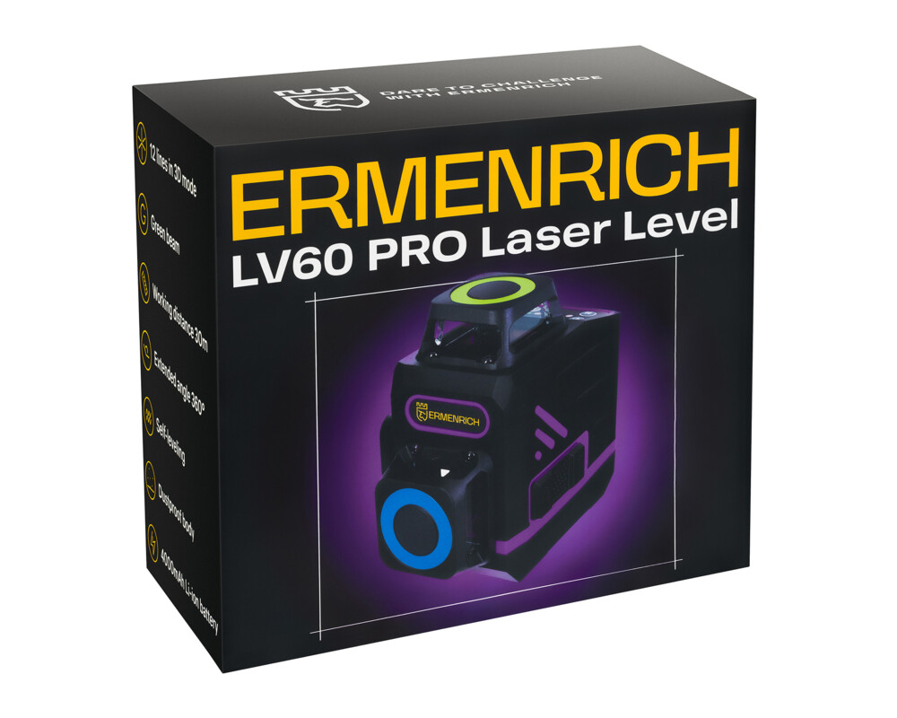 Нивелир Лазерен нивелир Ermenrich LV60 PRO 22