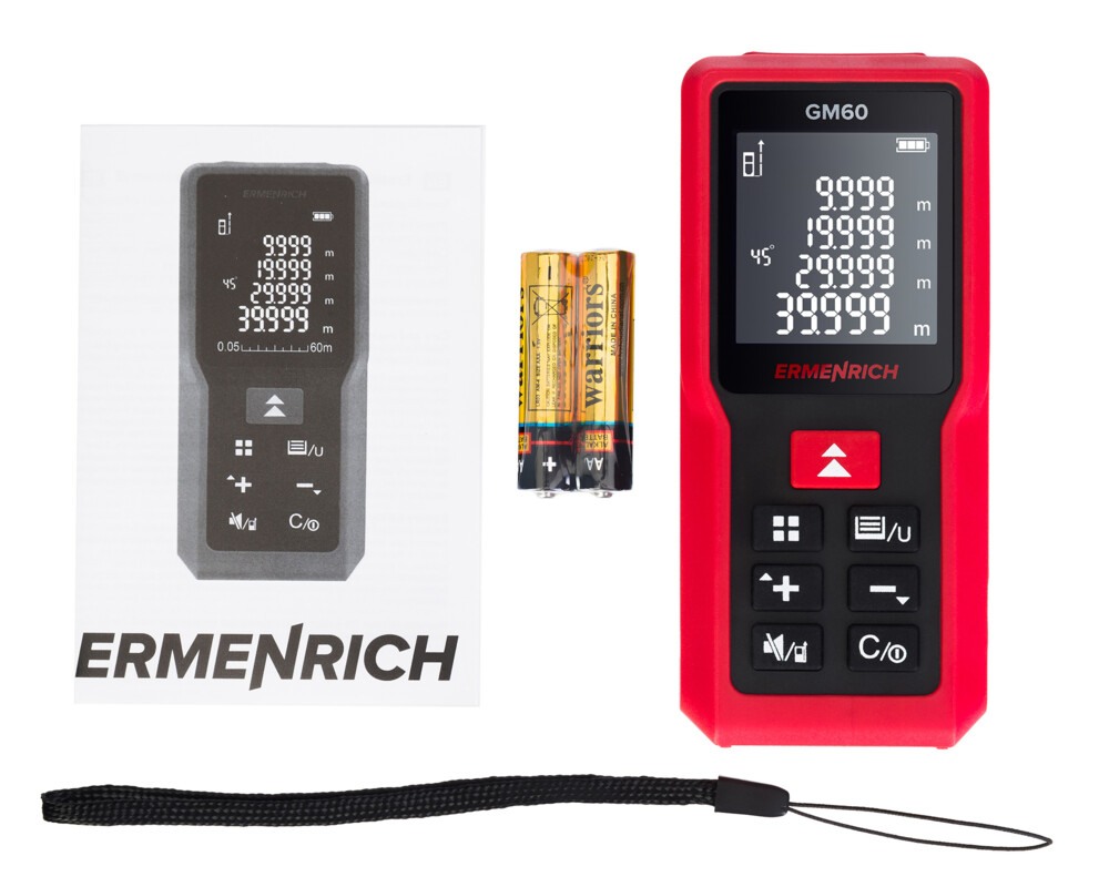 Ролетка Лазерен измерител Ermenrich Reel GM60 2