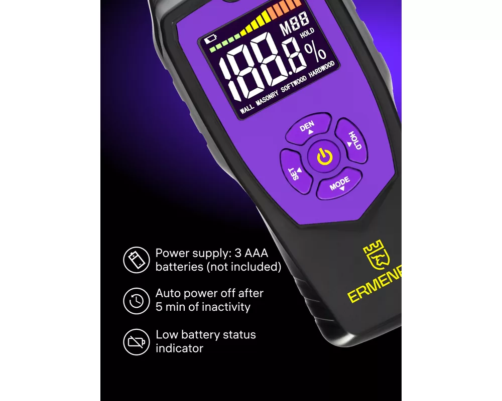 Влагомер Детектор за влага Ermenrich Wett MW40 13