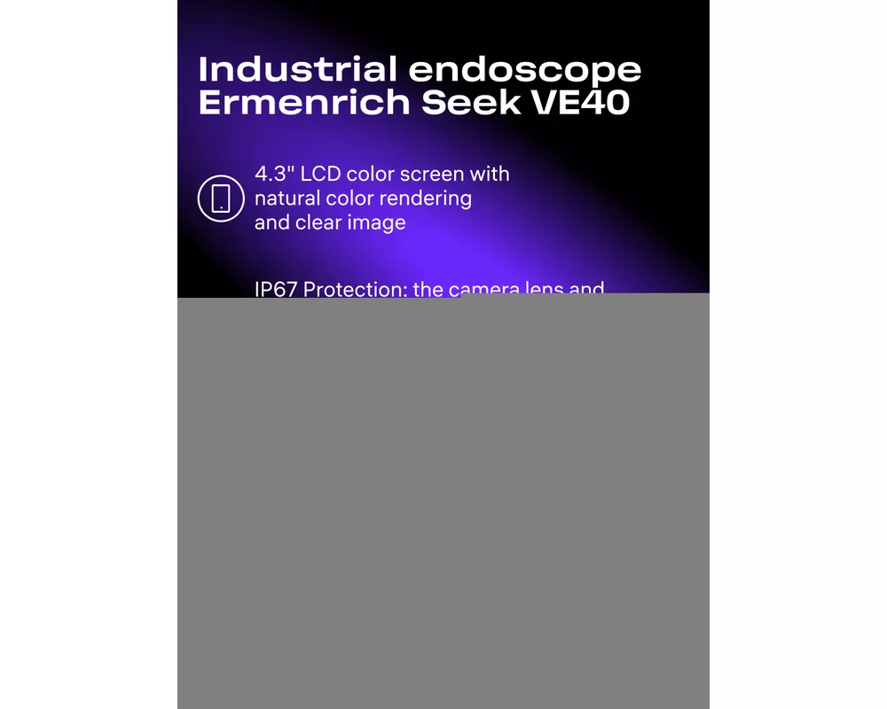Ендоскоп Индустриален ендоскоп Ermenrich Seek VE40 27