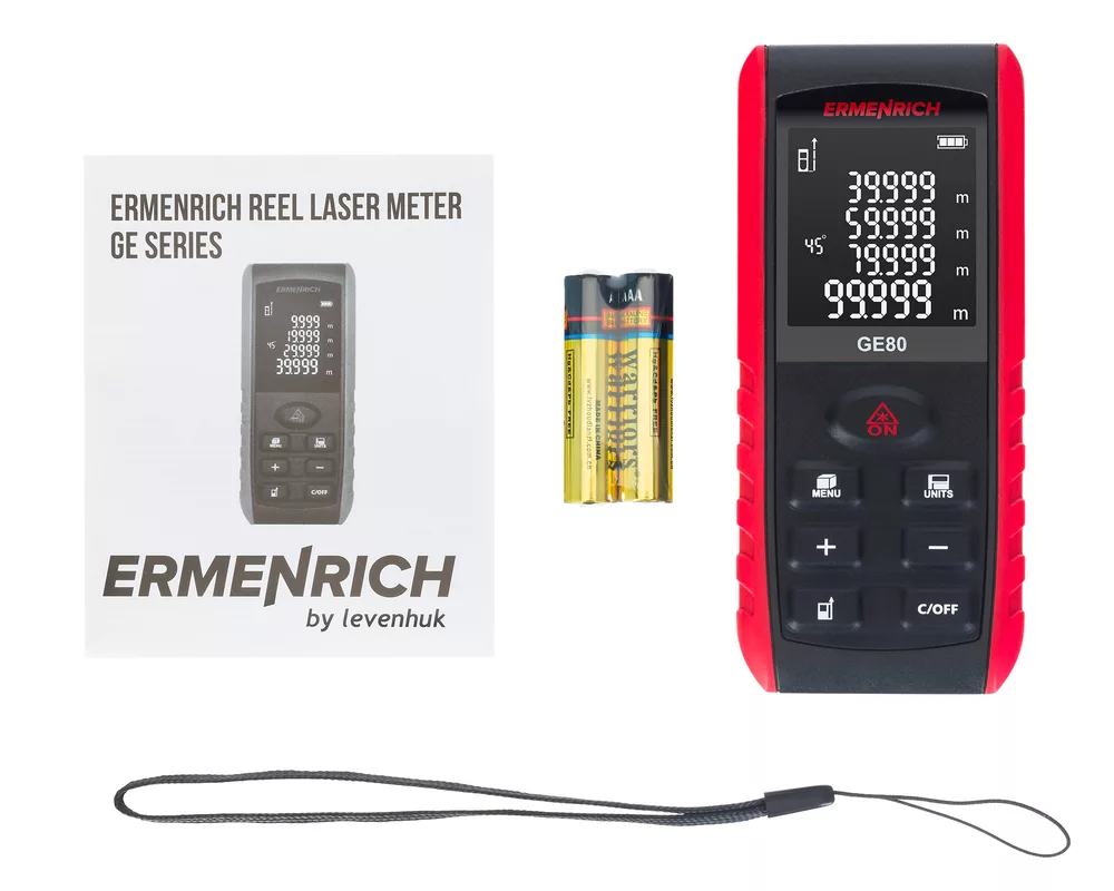 Ролетка Лазерен измерител Ermenrich Reel GE80 2