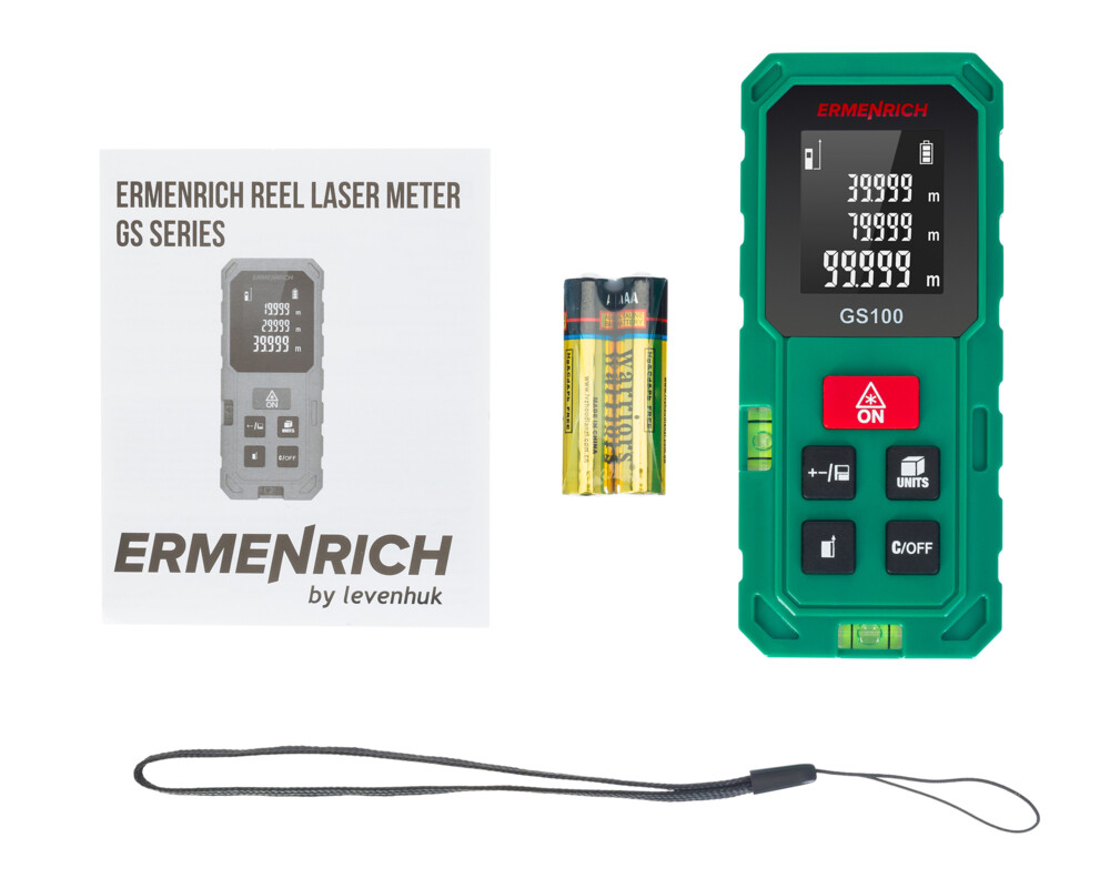 Ролетка Лазерен измерител Ermenrich Reel GS100 2