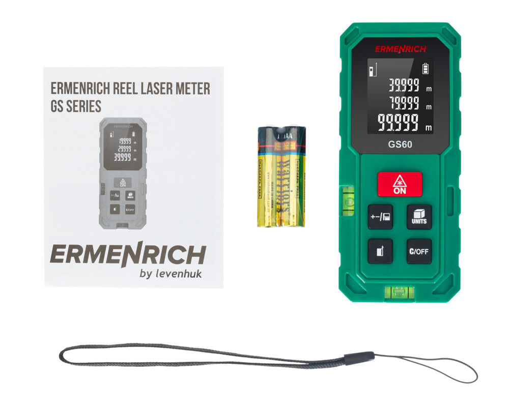 Ролетка Лазерен измерител Ermenrich Reel GS60 2