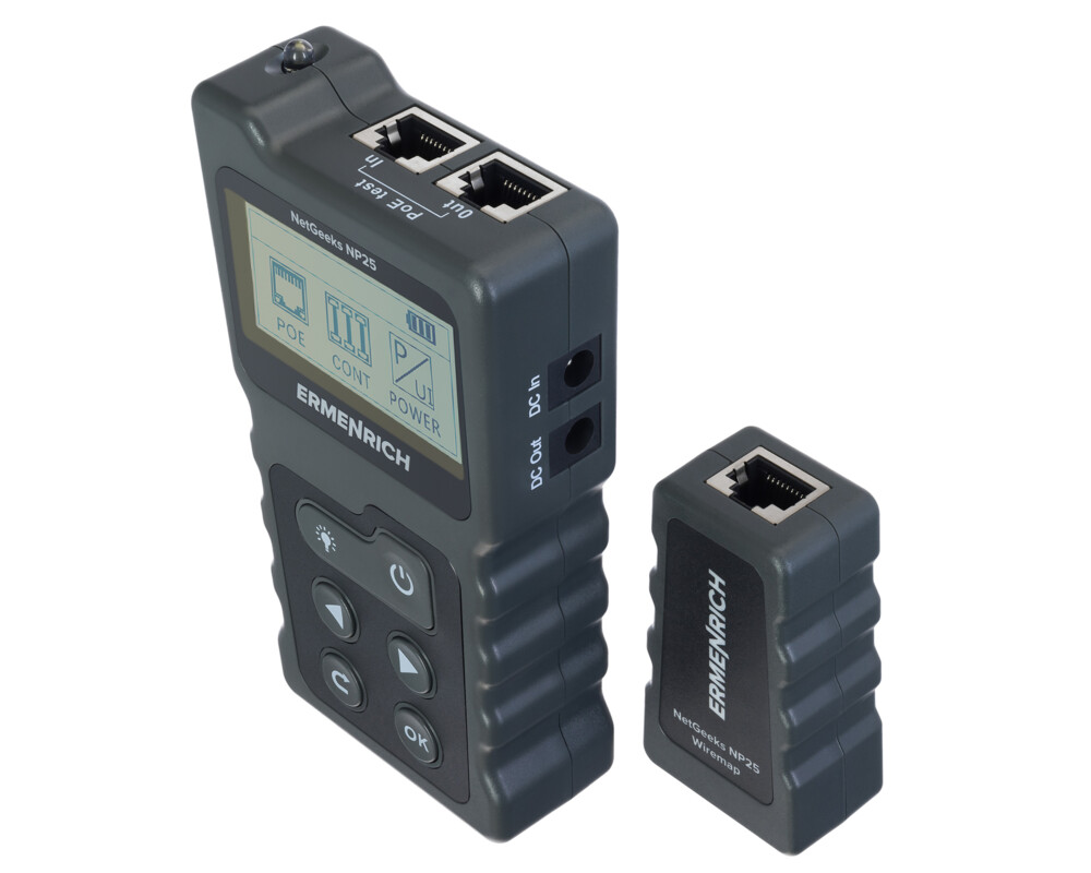 Мрежов инструмент PoE тестер Ermenrich NetGeeks NP25 16