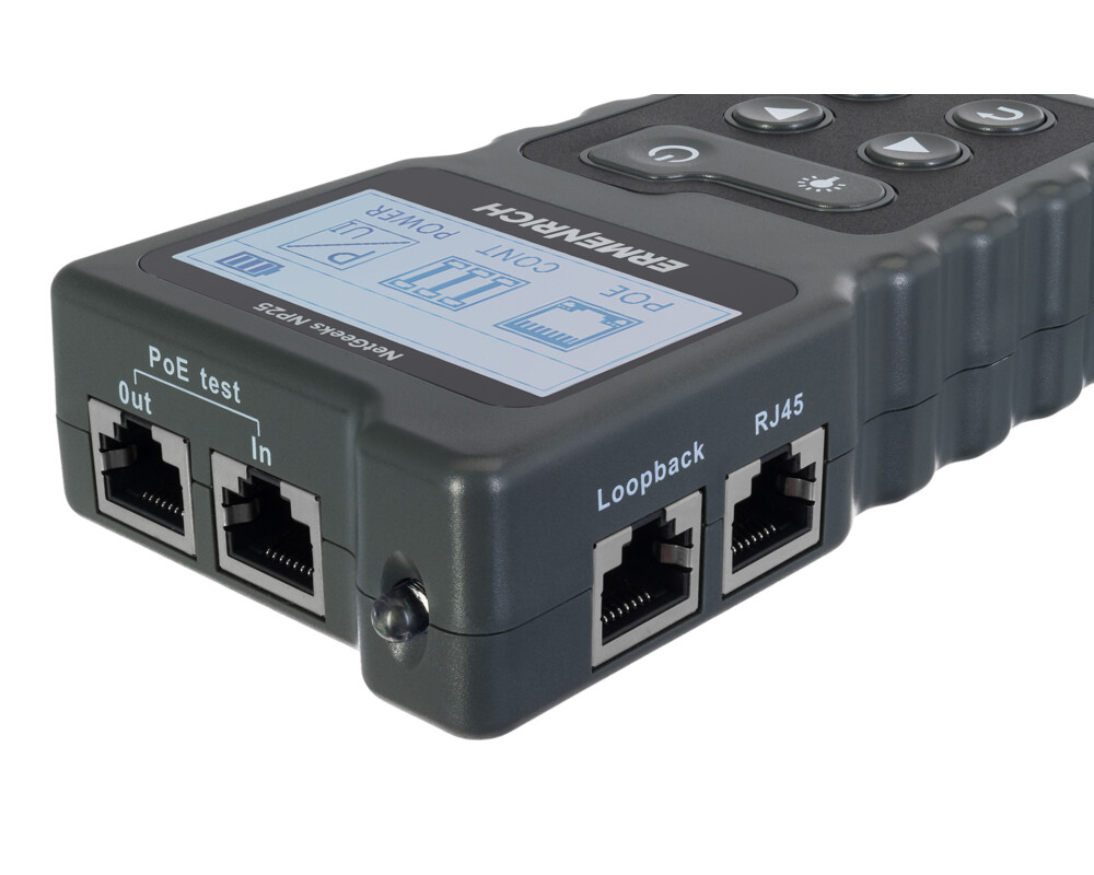 Мрежов инструмент PoE тестер Ermenrich NetGeeks NP25 8