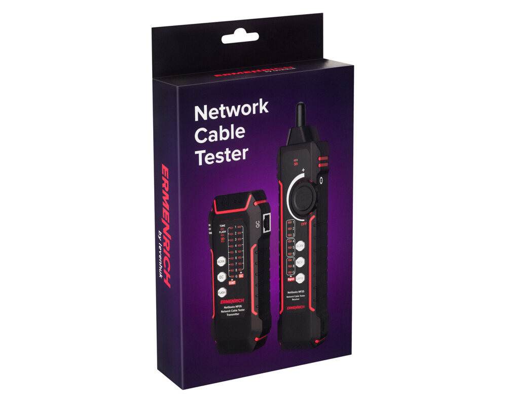 Мрежов инструмент Тестер за мрежови кабели Ermenrich NetGeeks NP35 12
