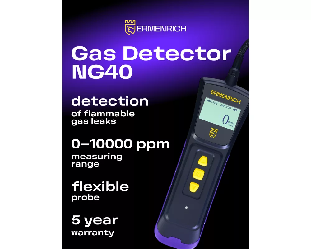 Неразрушаващо изпитващо устройство Газ детектор Ermenrich NG40 9