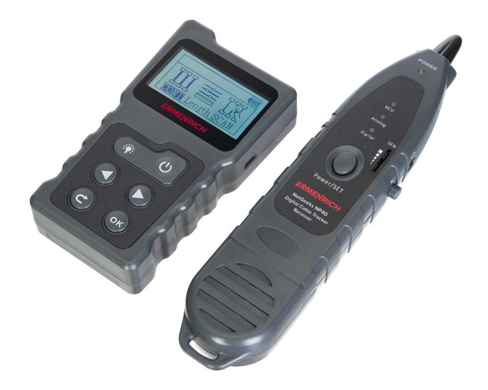 Мрежов инструмент Цифров търсач за кабели Ermenrich NetGeeks NP40 4