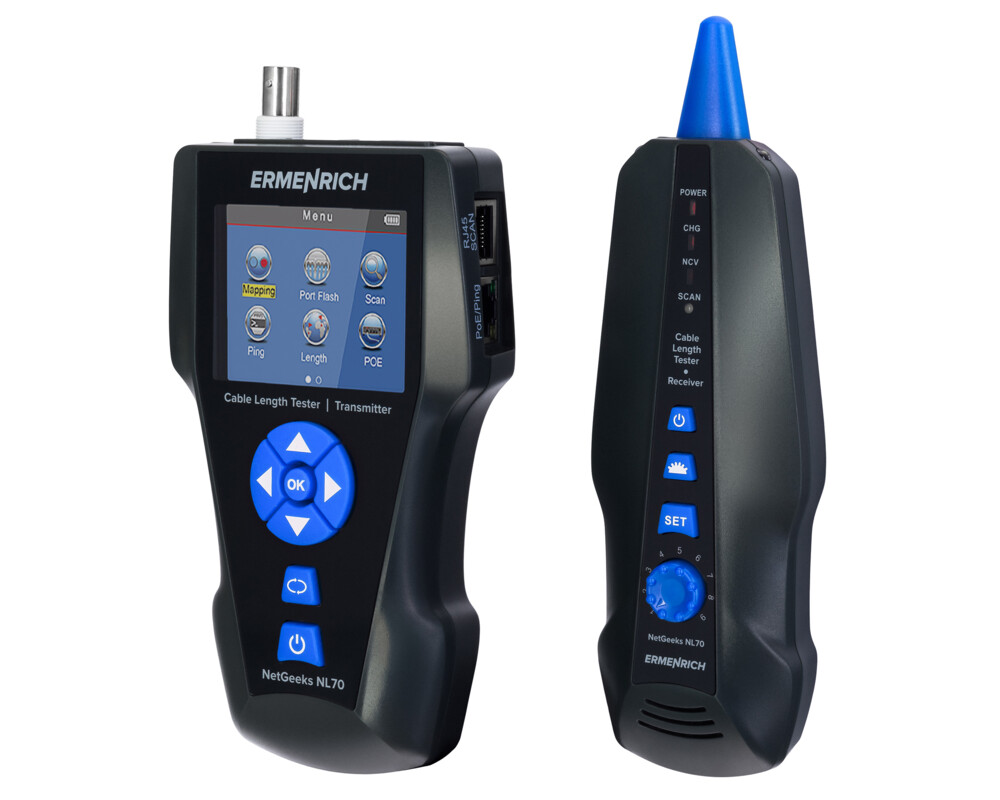 Мрежов инструмент Тестер за дължина на кабели Ermenrich NetGeeks NL80 17