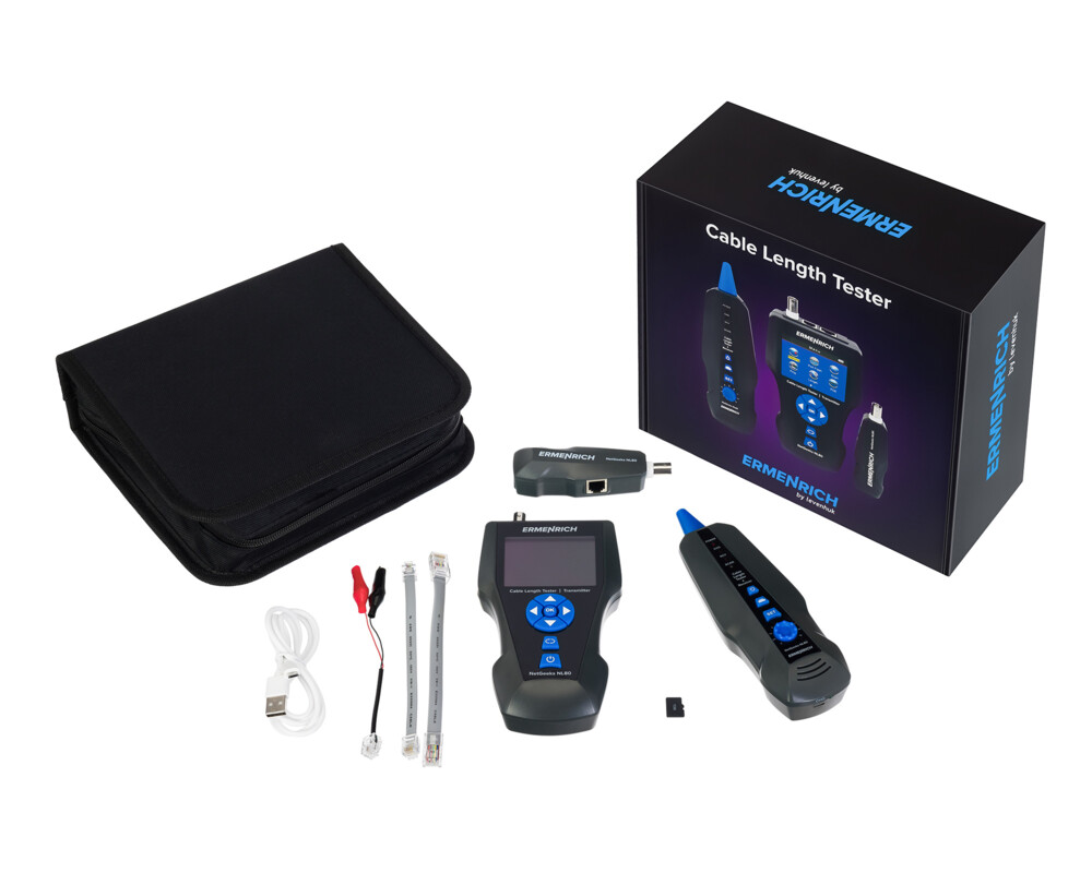 Мрежов инструмент Тестер за дължина на кабели Ermenrich NetGeeks NL80 2