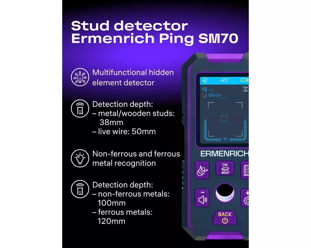 Детектор за издатини Детектор за издатини Ermenrich Ping SM70 10